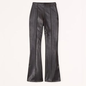 Abercrombie & Fitch Split-Hem Vegan Leather Slim Flare Pants - Size Medium